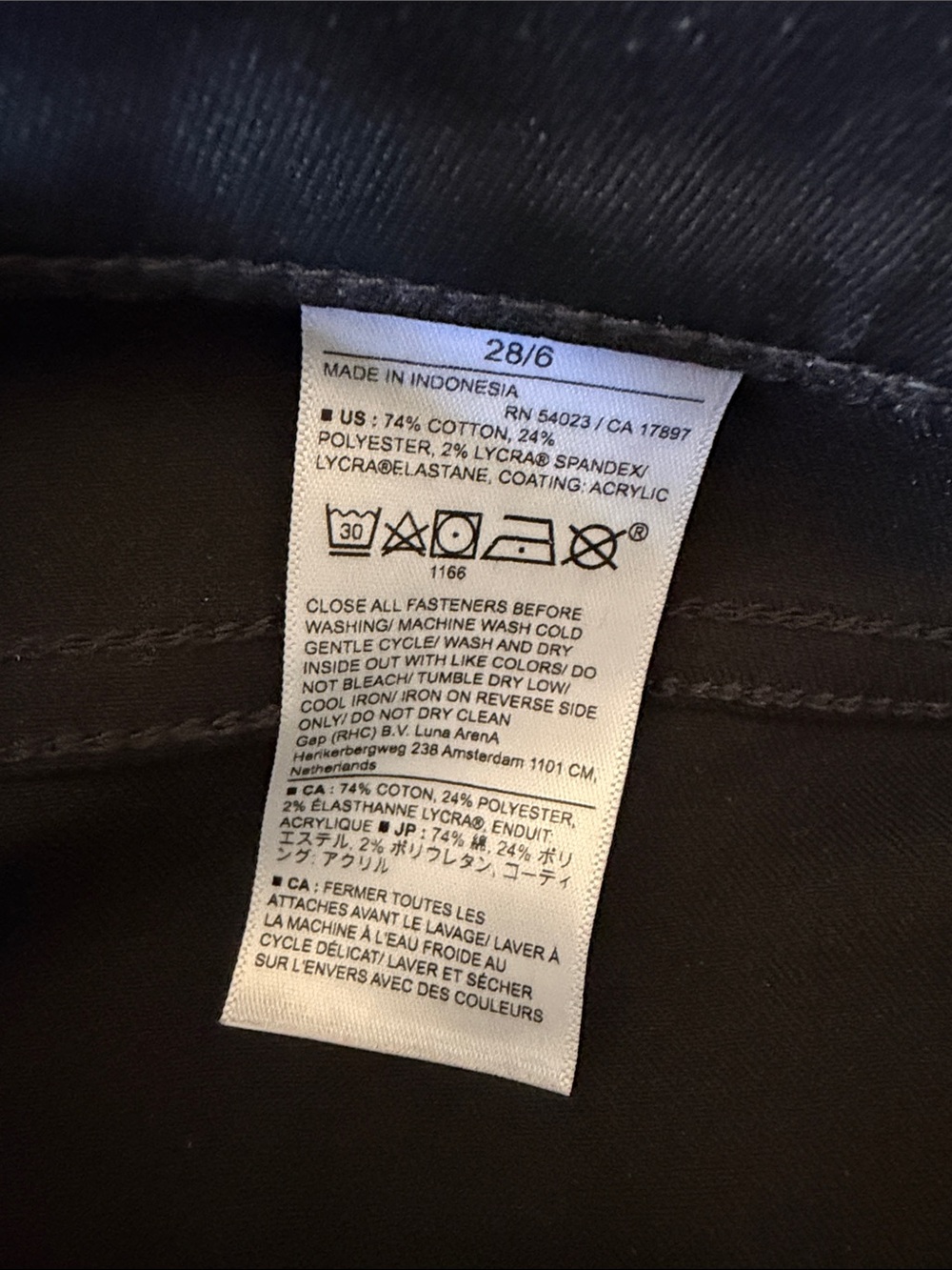 NWOT Banana Republic Curvy High-Rise Slim Coated Jean Black Stretch Sz 28/6 - Picture 7 of 16